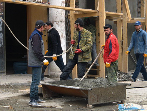 Chechnya, Grozny, city restoration works. Photo by www.chechnyafree.ru