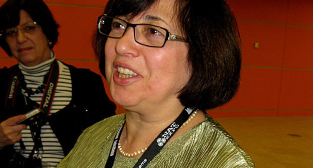 Manana Aslamazyan, head of the "Internews-Armenia" in the All-Russia Exhibition Centre after receiving her TAFI Prize, November 17, 2010. Photo by the "Caucasian Knot"