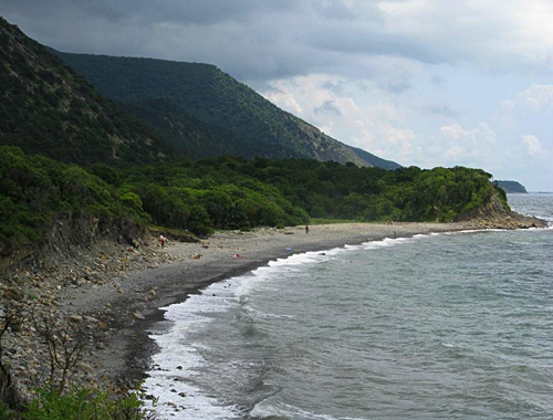 Mountains covered with juniper and the Black Sea coastal line in the territory of the Utrish Reserve. Photo by http://ru.wikipedia.org