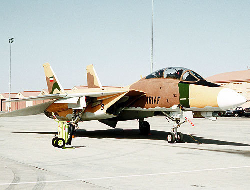 F-14 fighter jet in colours of Iranian Air Froces. Photo by http://ru.wikipedia.org