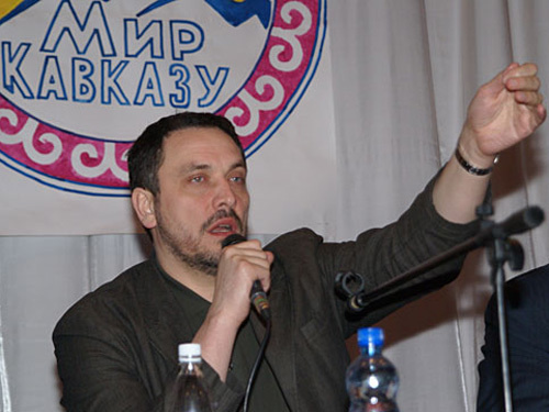 Maxim Shevchenko, a member of the Russian Public Chamber, takes part in the discussion "Peace to the Caucasus", North Ossetia, March 19, 2010. Photo by Vladimir Mukagov for the "Caucasian Knot"