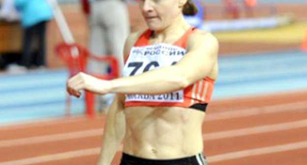 Olesya Zabara at the Indoor European Athletics Championships held on March 4-6 in Paris. Photo from RusAthletics.ru