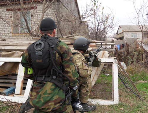 Special operation in a residential area of Makhachkala, 2010. Photo by press service of the Ministry of Internal Affairs of Dagestan