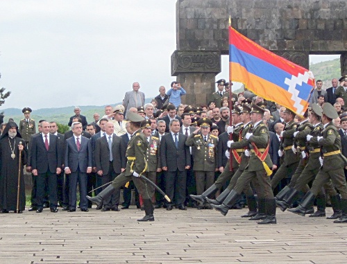 Nagorno-Karabakh, Stepanakert, Memorial Complex. Military parade in honour of the Victory Day, May 9, 2011. Photo by the "Caucasian Knot"