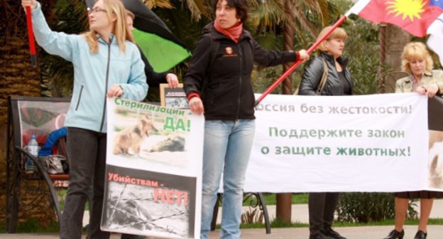 Action "Russia without cruelty" in Sochi, April 23, 2011. Photo by the "Caucasian Knot"