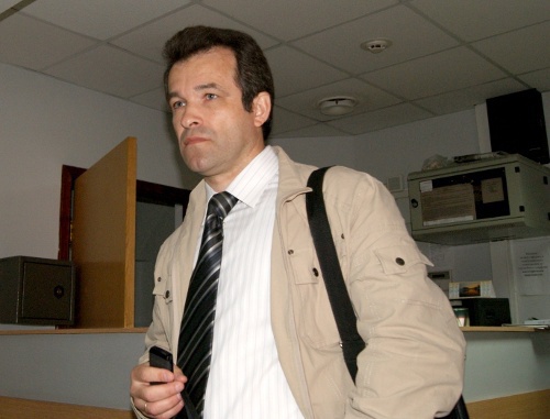 Andrei Krasnenkov, who is representing Ramzan Kadyrov, the claimant in litigation against Oleg Orlov, head of the Human Rights Centre "Memorial". Moscow, Khamovniki Court, May 10, 2011. Photo by the "Caucasian Knot"