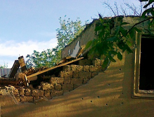 A house in the village of Chontaul, Kizilyurt District of Dagestan, destroyed in the special operation on May 26, 2011, where Dzhamaludin Sharapudinov's body was found. Photo from http://pravozashita05.ru