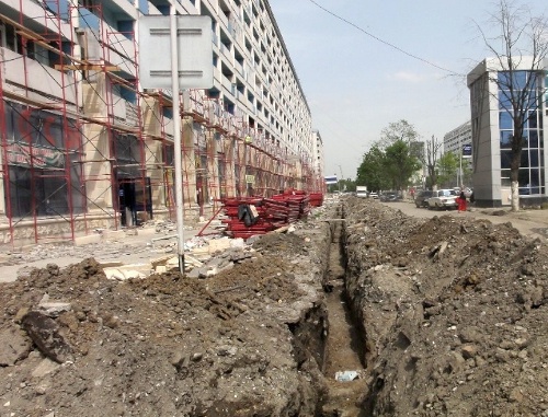 Reconstruction of Akhmad Kadyrov Avenue in Grozny. Photo from the website of the Ministry for Housing and Municipal Facilities of the Chechen Republic (http://mgkhs.ru)