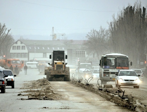 Road construction in Grozny, 2011. Photo from fc-terec.ru