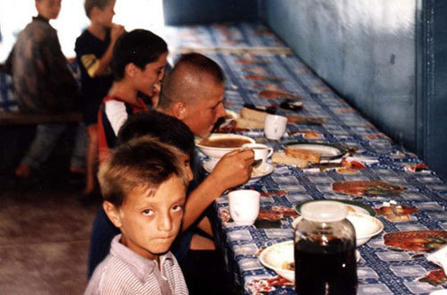 A boy in a canteen of a compact residence centre in Chechnya, Said Magomedov specially for the "Caucasian Knot"