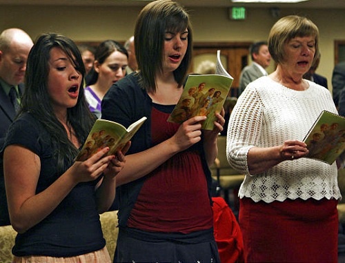 Jehovah's Witnesses at their religious meeting. Photo by Michael Brandy, www.deseretnews.com