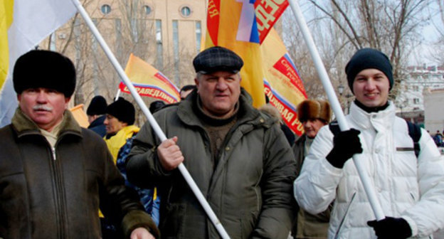 Participants of the rally "For Fair Elections" in Astrakhan, February 26, 2012. Photo by Sergey Kozhanov