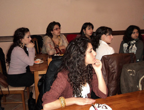 Young people at presentation of the first issue of the Literary Almanac "Southern Caucasus" in Stepanakert, Nagorno-Karabakh, December 17, 2011. Photo by Albert Voskanyan: http://adjaria.kavkaz-uzel.ru/blogs/929