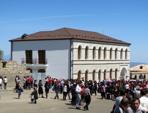 Building of the Arts Centre in Shushi; in the 19th century it housed the printing house of the Armenian Spiritual Inspection; Nagorno-Karabakh, May 3, 2013. Photo by Alvard Grigoryan for the "Caucasian Knot"