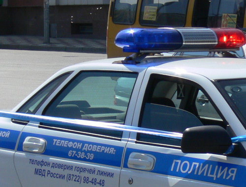 Police car. Makhachkala. Photo by Patimat Makhmudova for the ‘Caucasian Knot’.