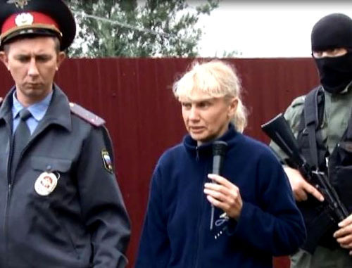 Inessa Tarverdieva giving testimony. Rostov Region, September, 2013. Photo from video materials of Rostov MIA press service. 