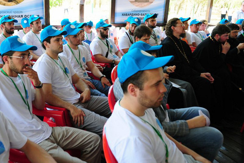 Participants of the 1st International Interreligious Youth Forum, Dagestan, Makhachkala, August 4, 2014. Photo: press-service of the head and government of the Republic of Dagestan. 