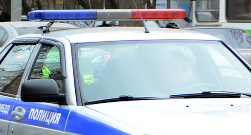 A car of the GIBDD (traffic police department). Photo by Oleg Pchelov for the "Caucasian Knot"