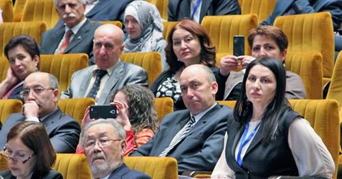 Participants of the conference on history of Karachay-Balkar people. Moscow, November 24, 2014. Photo by Magomed Tuayev for the ‘Caucasian Knot’. 