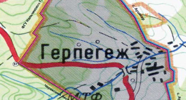 Map of Gerpegezh (source: www.balkaria.info)