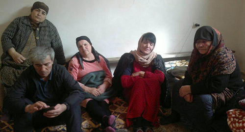 Hunger-strikers in the village of Shushiya, Novolak District of Dagestan, March 17, 2015. Photo by Gusein Jakhparov. 