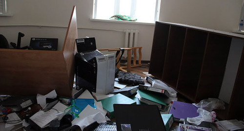 Furniture in office of the Joint Mobile Group (JMG) of the Committee against Torture. Grozny, June 3, 2015