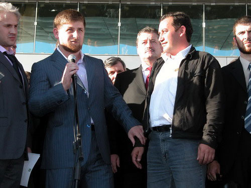 Ramzan Kadyrov (second from the left). Photo by www.chechnyafree.ru