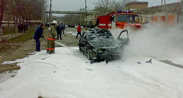 The place of terror act in Kizlyar, March 31, 2010. Photo by press-service of the Ministry for Emergencies of Dagestan