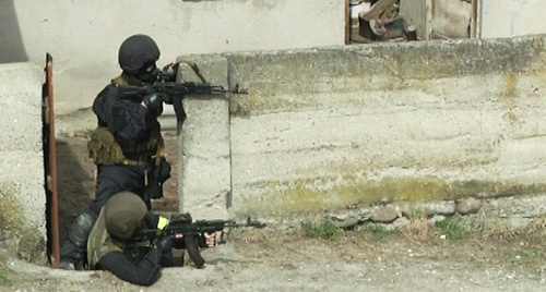 The law enforcers during the special operation in Nalchik. Photo: http://nac.gov.ru/content/4022.html