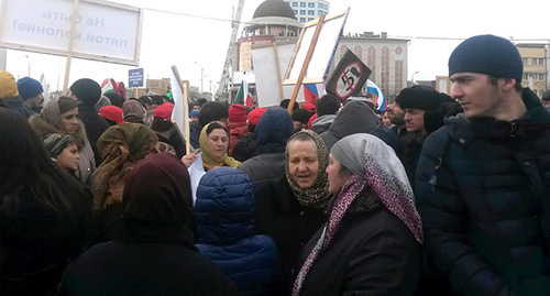 Participants of the rally "Our Strength is in Unity" in support of Chechen leader Ramzan Kadyrov. Photo by Nikolai Petrov for the ‘Caucasian Knot’. 