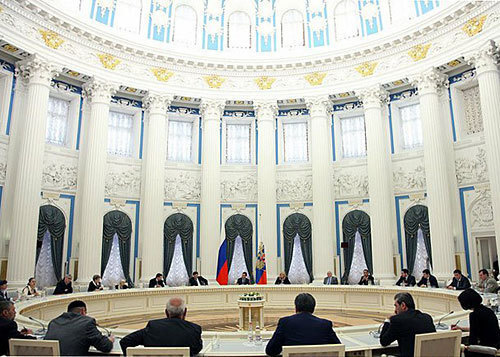 The president of the Russian Federation Dmitry Medvedev holds a meeting with the representatives of human rights organizations. Moscow 19, 2010. Photo by www.kremlin.ru