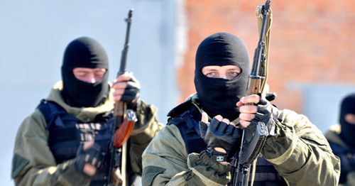 Fighters of the Chechen special forces. Photo http://www.yuga.ru/news/364289/