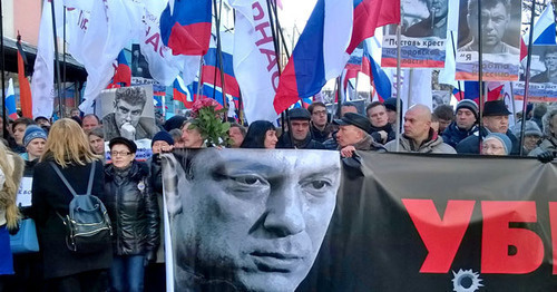 Rally in memory of Boris Nemtsov dedicated to the anniversary of his murder, Moscow, February 27, 2016. Photo by Vyacheslav Feraposhkin for the "Caucasian Knot"