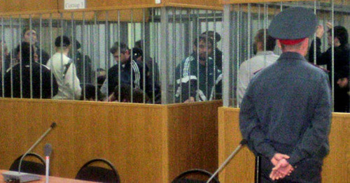In the court room of the  the Supreme Court (SC) of Kabardino-Balkaria at the hearing of the case of the attack on Nalchik. 2009. Photo by Lyudmila Maratova for the "Caucasian Knot"