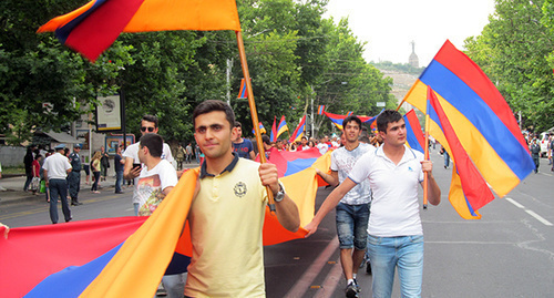 Participants of the parade dedicated to the Armenian Day of Constitution. Photo by Tigran Petrosyan for the ‘Caucasian Knot’. 