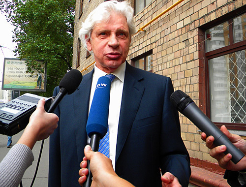 Genry Reznik, Oleg Orlov's advocate. Moscow, September 13, 2010. Photo by the "Caucasian Knot"