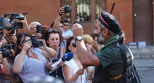 The rebels press conference in Yerevan. Photo by Tigran Petrosyan for the "Caucasian Knot"