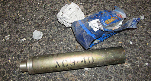 A shell from a flash-bang device AC3-40 used by the police during the dispersal of the rally in Yerevan. Photo by Tigran Petrosyan for the "Caucasian Knot"