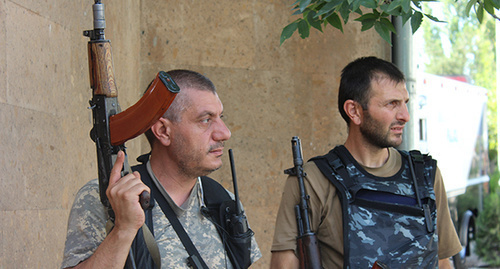 Members of "Sasna Tsrer" grouping. Photo by Tigran Petrosyan for the ‘Caucasian Knot’. 