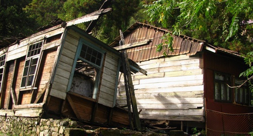 A half-demolished house in the mountainous village of Makhuntseti in Adjaria. Photo by Yuliya Kasheta for the "Caucasian Knot"