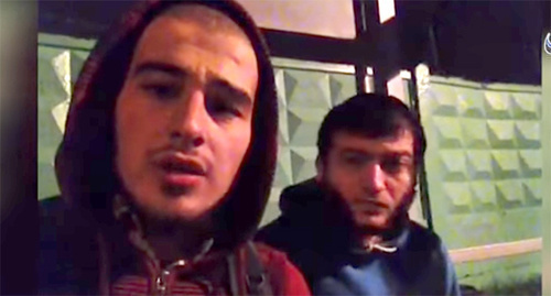 Usman Murdalov and Sulim Israilov. Screenshot of the video 'Two brothers, Usman Murdalov and Sulim Israilov, who committed attack in Moscow', https://www.youtube.com/watch?v=6a8BzAAEJiA