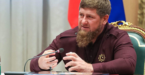 Ramzan Kadyrov at the meeting. Photo: https://vk.com/ramzan?z=photo279938622_431651278%2Fphotos279938622