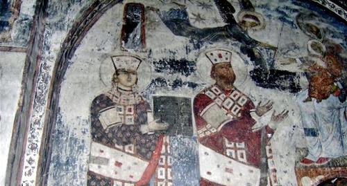 Mural paintings at the Vardzia monastery. Photo: Patriarchate.ge