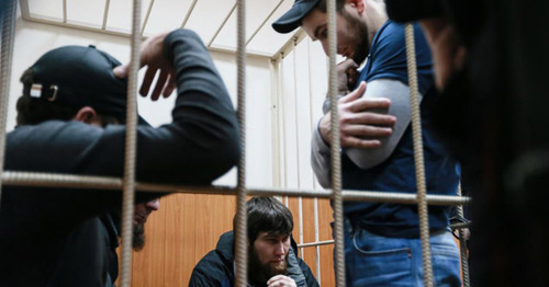 Figurants in Boris Nemtsov's murder case. Photo: Anton Denisov (RFE/RL)