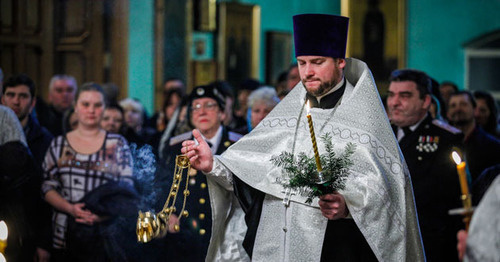 Christmas liturgy. Photo by Aziz Karimov for the 'Caucasian Knot'. 