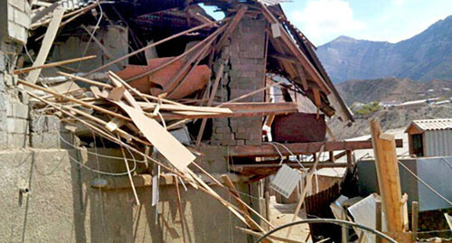 Houses destroyed during special operation in the village of Gimry, Untsukul District of Dagestan, May 2013. Photo: Abu Muavia for the 'Caucasian Knot'. 