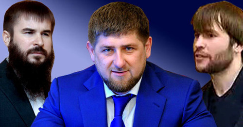 Isa Yamadaev, Ramzan Kadyrov and Badrudi Yamadaev (from left to right). Photo collage by the 'Caucasian Knot'. Photo: Ruslan Krivobok http://www.infox.ru, Press service of Chechen President and Government http://www.chechnya.gov.ru/, http://compromatwiki.org/