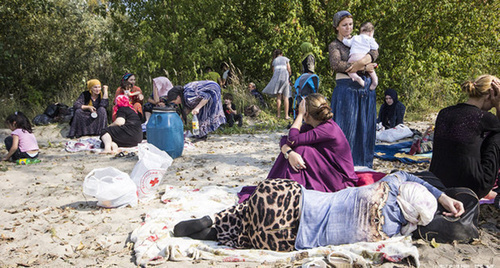 Chechen refugees in a camp near the Belarusian-Polish state border. Photo by Stanislav Korshunov, TUT.BY http://news.tut.by/society/510015.html