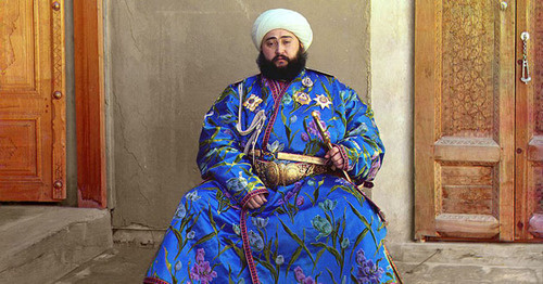 Alim Khan, emir of Bukhara, 1911, Sergey Prokudin-Gorsky, http://ru.wikipedia.org