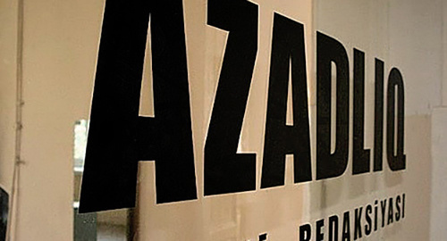 Logo of the "Azadlyg" newspaper. Photo http://ru.oxu.az/society/146521